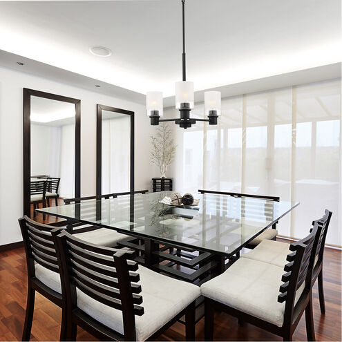 Cedar Lane 3 Light 20 inch Matte Black Chandelier Ceiling Light